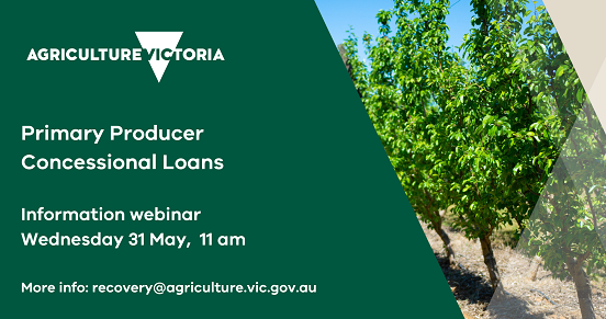 Ag Vic Primary Producer Concessional Loans webinar header