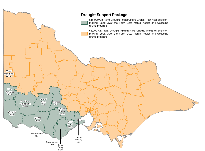 Map drougth funding