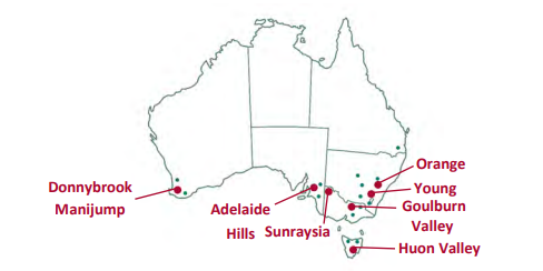 cherry production areas map